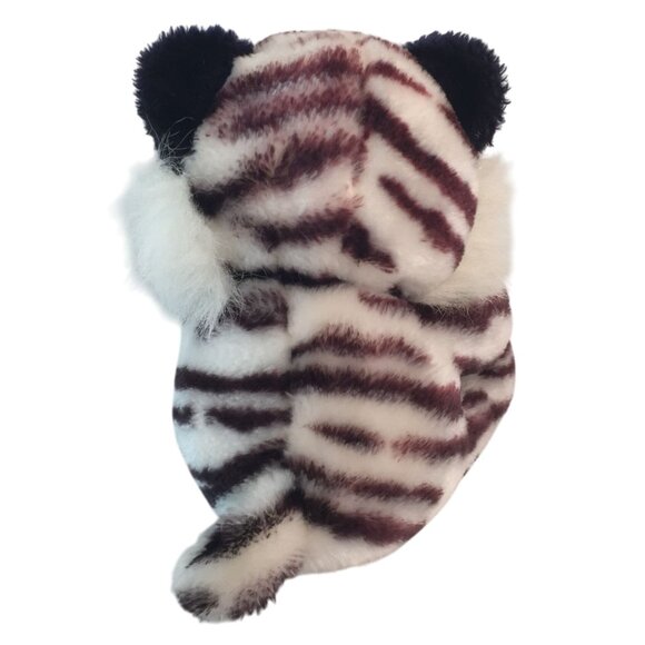 Vintage Circus Circus Casino White Tiger Plush 9" Stuffed Animal Toy Stripes - Picture 4 of 7